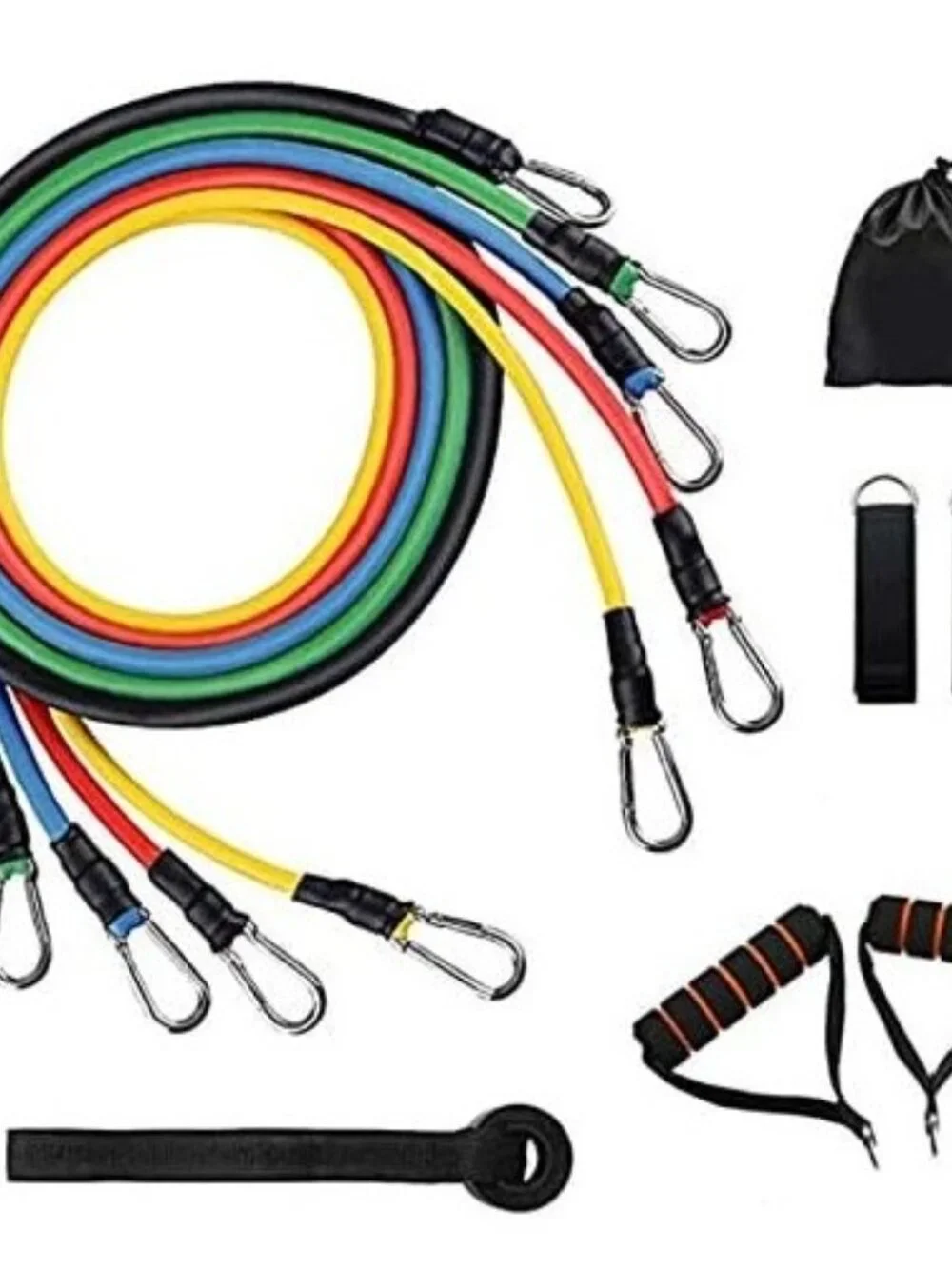 NEW Resistance Training Bands 11 Piece Set Home Workout Physical Therapy Yoga Pi
